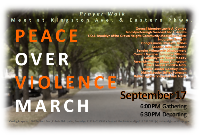 Peace Over Violence flyer